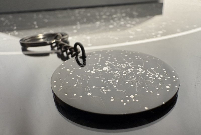 Keychain with a Map of your Star & Coordinates on the back